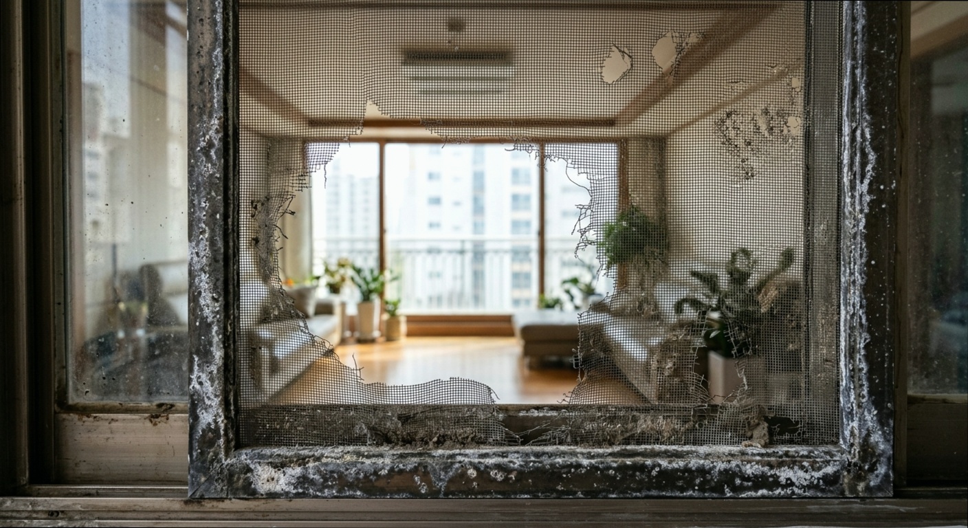 인천 미추홀구 문학동 방충망 교체 문제 상황